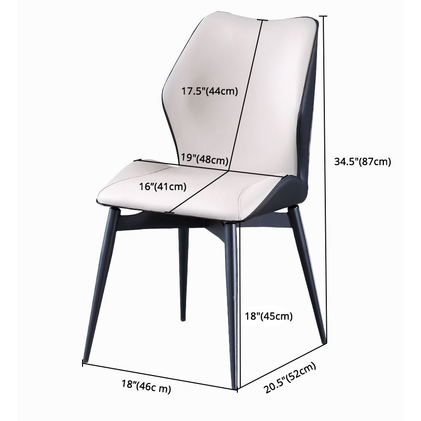 Industrial Dining Chair Wingback Parsons Chair with Black Metal Legs for Home Use Clearhalo ' kitchen&dining_furn' 'Dining Chairs' 'Dining Tables & Seating' 'dining_chair' 'Furniture' 'furniture_dining_chair' 'Kitchen & Dining Furniture' 'kitchen' 1200x1200_35db4d53-4b28-47c2-9655-948c4fe0907d