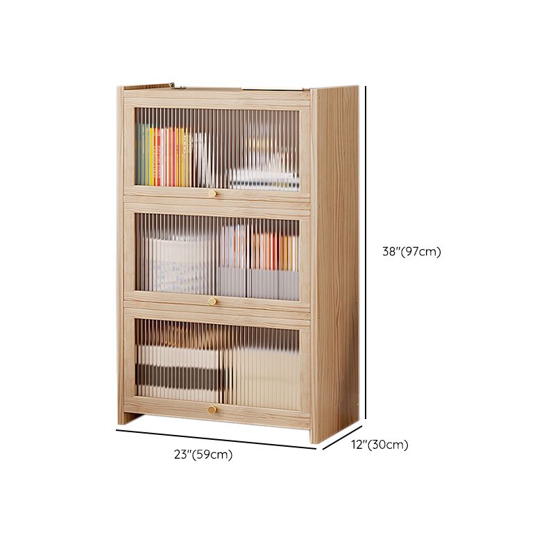 Armoire à accent en bois massif contemporain armoire de rangement rectangle avec dessus en verre