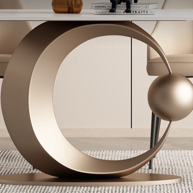 Luxury Sintered Stone Top Dining Set Rectangle 1/3/4/6/7 Pieces Dining Table with Chairs Clearhalo 'Dining Room Sets' 'Dining Tables & Seating' 'dining_room_set' 'furn' 'furn_dining_room_set' 'Furniture' 'furniture_dining_room_set' 'Kitchen & Dining Furniture' 1200x1200_35dc7fea-7b99-4938-bc84-4ef19d6e48e1