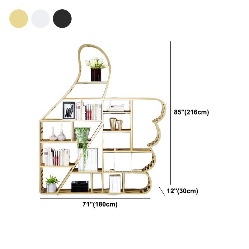 Geometric Shelf Bookcase Modern Metal Bookshelf for Home Office Clearhalo 'Bookcases' 'furn' 'furn_bookcases' 'Furniture' 'furniture_bookcases' 'Office Furniture' 1200x1200_35dce941-ea17-4acb-9834-5ce7191adb8a