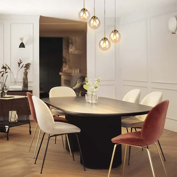 Solid Wood Contemporary Oval Table Black Wood Top Table with Double Pedestal Clearhalo 'Dining Tables & Seating' 'Dining Tables' 'dining_table' 'furn' 'furn_dining_table' 'Furniture' 'furniture_dining_table' 'Kitchen & Dining Furniture' 1200x1200_35dd014e-597d-4a39-ac42-471c9d240957