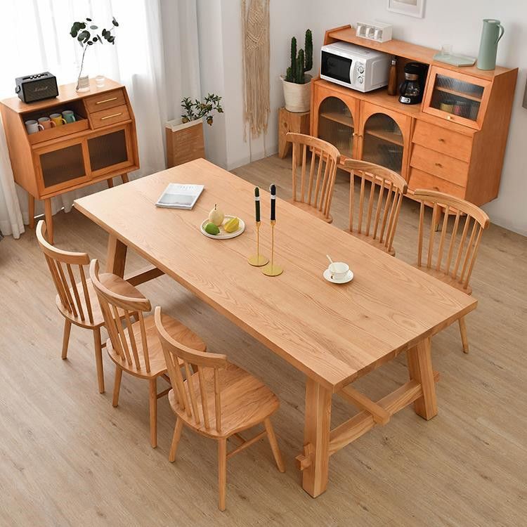 Modern 1/2/3/5/7 Pieces Dinette Set Solid Wood Dining Table and Dining Chairs Clearhalo 'Dining Room Sets' 'Dining Tables & Seating' 'dining_room_set' 'furn' 'furn_dining_room_set' 'Furniture' 'furniture_dining_room_set' 'Kitchen & Dining Furniture' 1200x1200_35dd32c5-8084-43cb-b805-731538d6b394