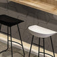 Modern Armless Backrest Counter Stool Iron Bar Stool with Acrylic Seat and Pedal for Bar