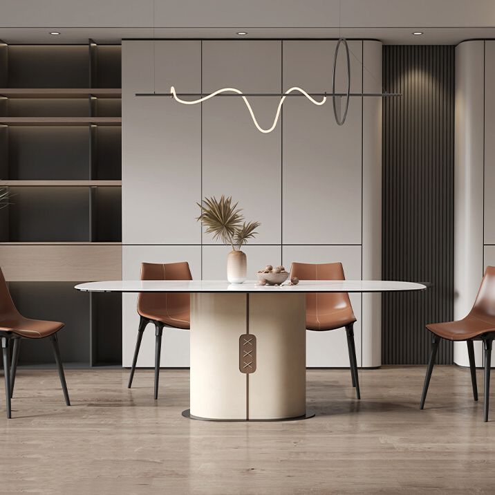 1/4/5/6/7ピース焼結石の長方形の形状ダイニングテーブルセット