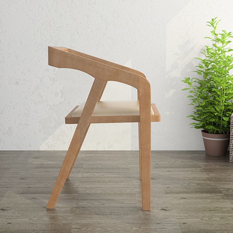 Contemporary Chair Dining Arm Side Chair with Wooden Legs for Kitchen Clearhalo ' kitchen&dining_furn' 'Dining Chairs' 'Dining Tables & Seating' 'dining_chair' 'furn' 'furn_dining_chair' 'Furniture' 'furniture_dining_chair' 'Kitchen & Dining Furniture' 'kitchen' 1200x1200_35e1f8d5-9c80-4f80-afe5-db89c72012da