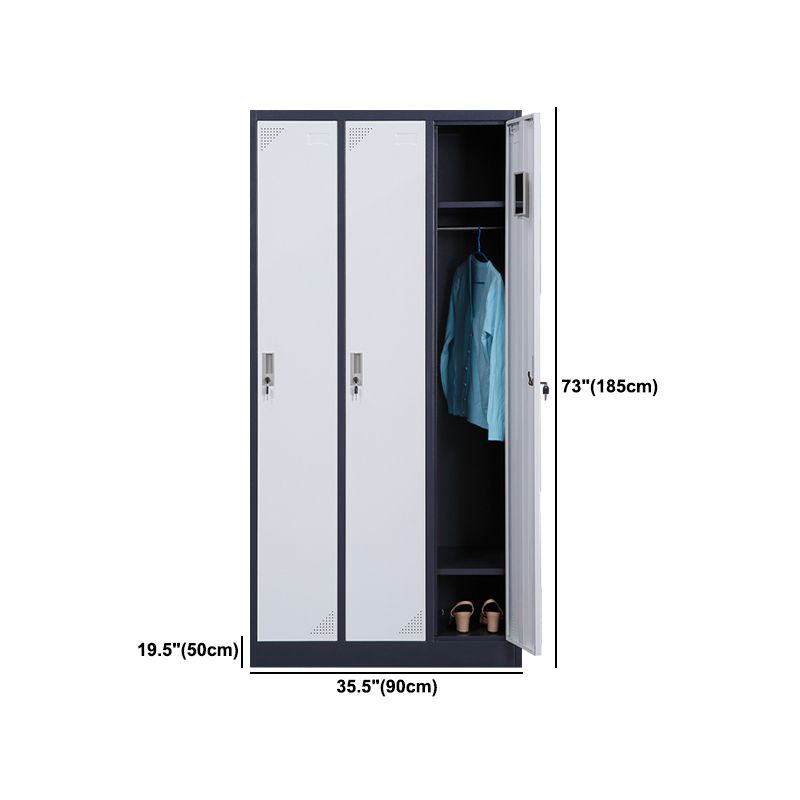 Contemporary Style Home Wardrobe Steel Wardrobe Closet with Doors