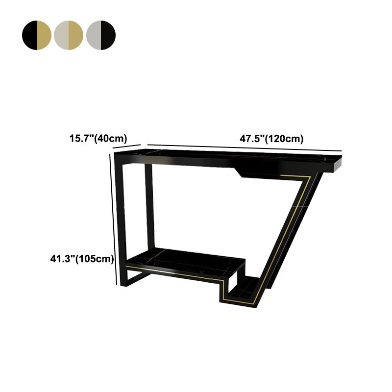 Modern Marble Pub Table with Rectangle Table Top Trestle Table - 42" H Clearhalo 'Bar Furniture' 'Bar Tables' 'bar_tables' 'furn' 'furn_bar_tables' 'Furniture' 'furniture_bar_tables' 'Kitchen & Dining Furniture' 1200x1200_35e386f4-ac0a-48b3-95a1-4103ba38914e