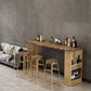 Double Pedestal Modern Hall/Pub Table Specialty Wood Indoor Bistro Bar Table Clearhalo 'Bar Furniture' 'Bar Tables' 'bar_tables' 'furn' 'furn_bar_tables' 'Furniture' 'furniture_bar_tables' 'Kitchen & Dining Furniture' 1200x1200_35e54f66-fca5-4eb5-b6c2-14a3911d197d