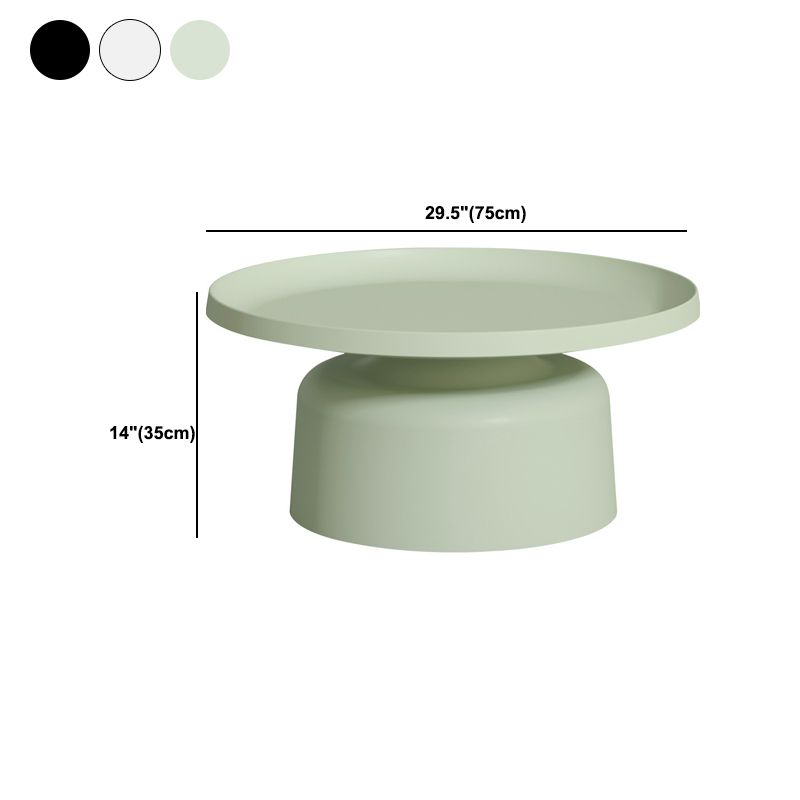 ラウンドトレイトップコーヒーテーブルメタルペデスタル1シングルカクテルテーブル