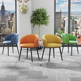 Modern Upholstered Home Arm Chair Solid Back Matte Finish Dining Chair Clearhalo ' kitchen&dining_furn' 'Dining Chairs' 'Dining Tables & Seating' 'dining_chair' 'furn' 'furn_dining_chair' 'Furniture' 'furniture_dining_chair' 'Kitchen & Dining Furniture' 'kitchen' 1200x1200_35e592c8-9f0b-468b-aac6-646b01037639