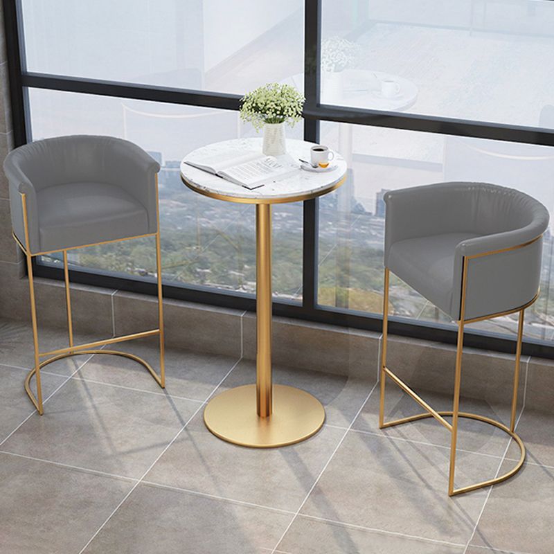 Glam Style Bar Stool Armed Upholstered Bar Stool for Dining Room Clearhalo 'Bar Furniture' 'Bar Stools' 'bar_stools' 'furn' 'furn_bar_stools' 'Furniture' 'Kitchen & Dining Furniture' 1200x1200_35e5977f-5d95-4c29-b82e-5d958a49bc06