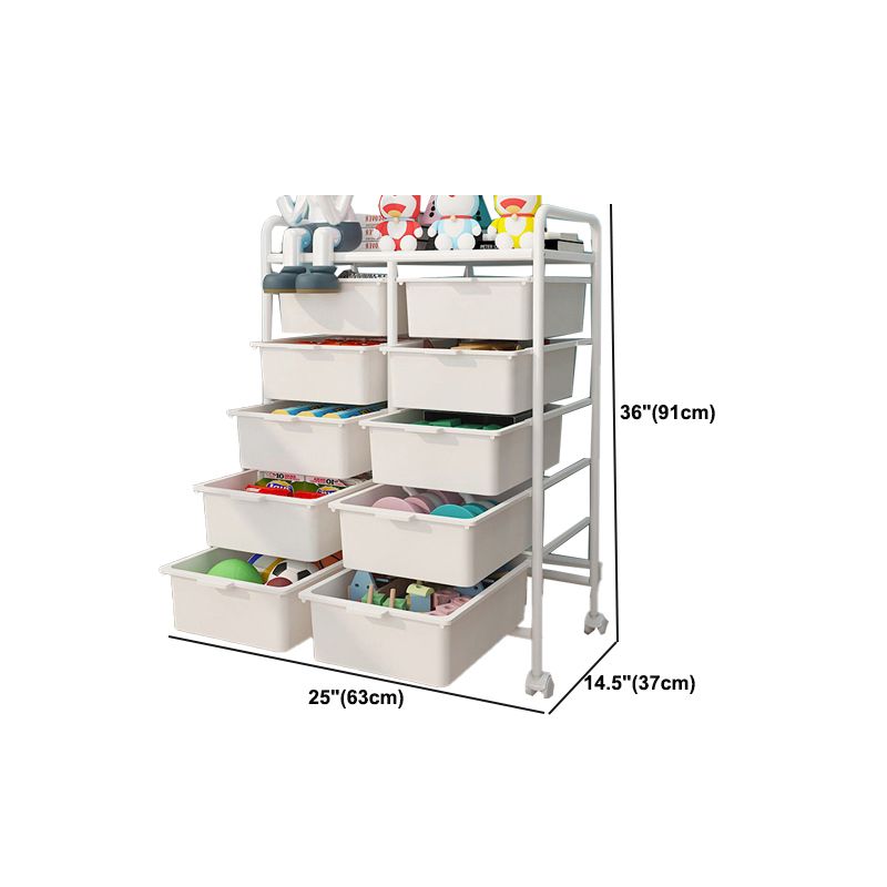 Contemporary Etagere Metal Book Shelf Vertical Shelves Included Shelf Bookcase for Home