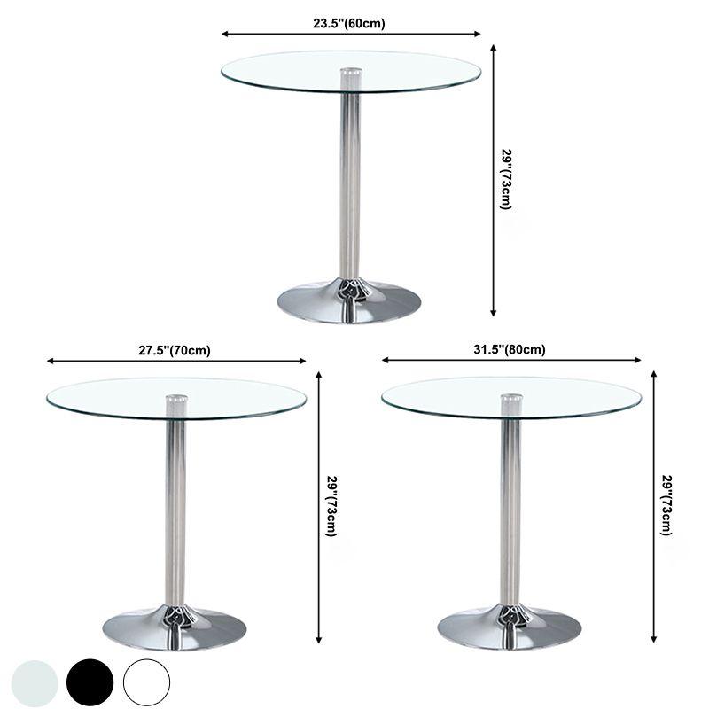 Round GlassTransparent Dining Table Simplicity Pedestal Table for Dining Room Clearhalo ' dining_table' 'Dining Tables & Seating' 'Dining Tables' 'furn' 'furn_dining_table' 'Furniture' 'furniture_dining_table' 'Kitchen & Dining Furniture' 'kitchen&dining_furn' 'kitchen' 'kitchen_dining_table' 1200x1200_35e86725-be15-4653-946c-3428687c622e