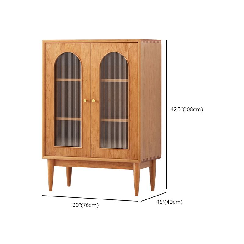 Mid-Century Modern Solid Wood Chest Rectangle Accent Cabinet with Glass Top Clearhalo 'Cabinets & Chests' 'cabinets_chests' 'furn' 'furn_cabinets_chests' 'Furniture' 'Living Room Furniture' 1200x1200_35e8c9ea-5a6d-4801-9308-d94a35e3cd11