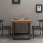Industrial Wooden Dining Table Square Sled Dining Table for Restaurant