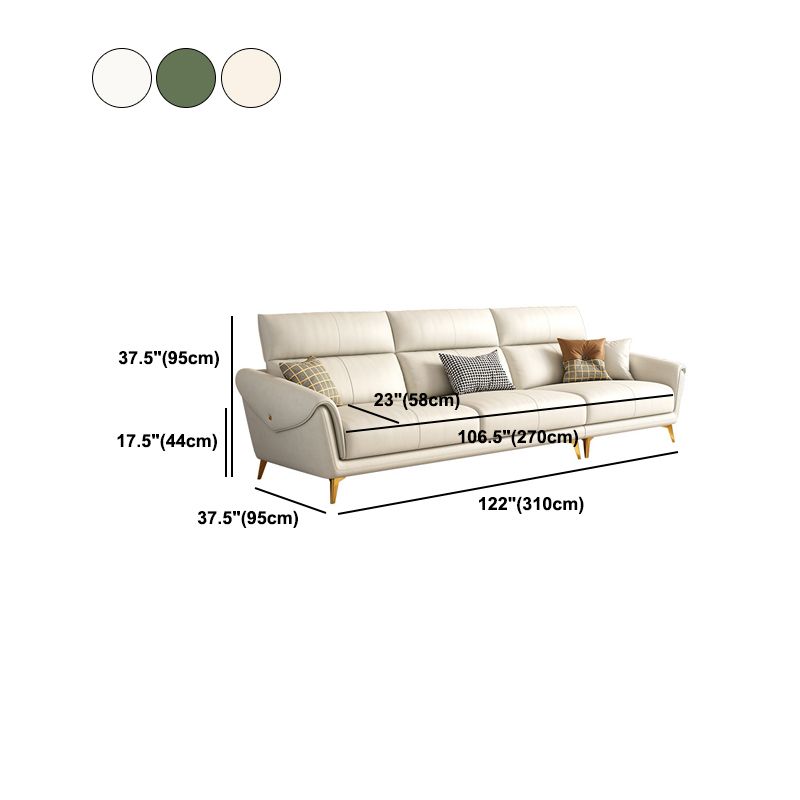 Sofá de cuero falso 37.40 "D x 37.40" H Sofá de brazo acampanado para sala de estar