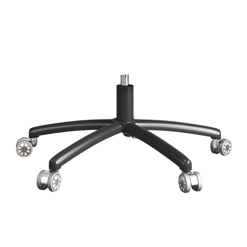 Silla de oficina tapizada moderna silla de tareas de brazo fijo con base de acero