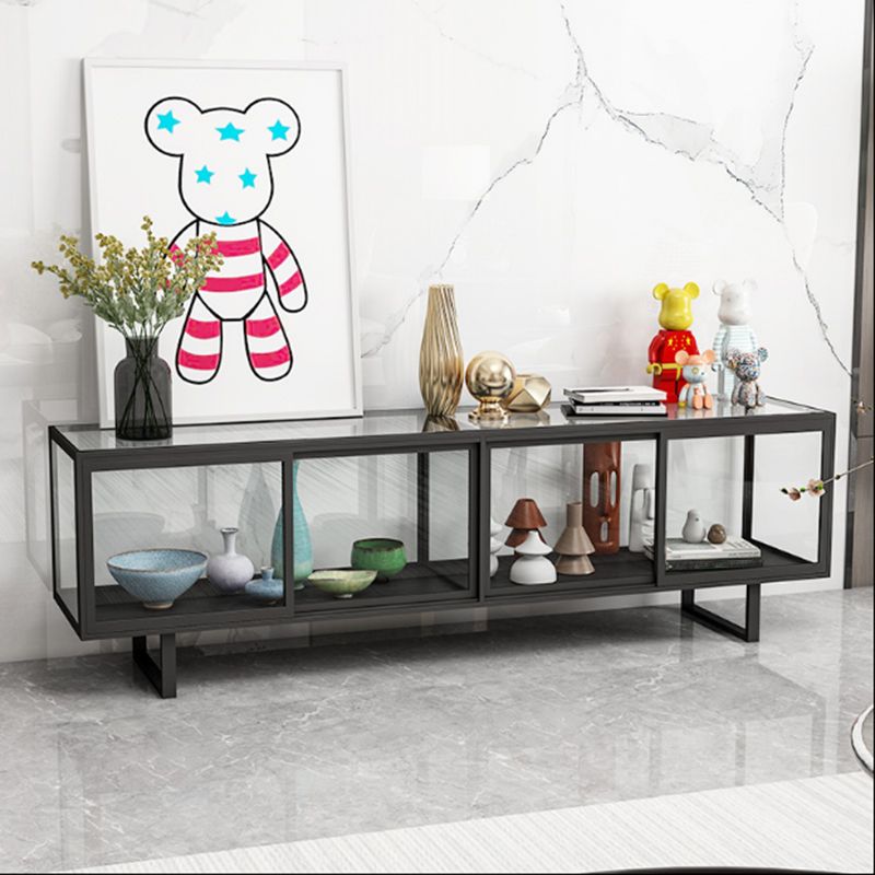 Rectangle Enclosed TV Storage Industrial TV Cabinet with Glass Doors Clearhalo 'furn' 'furn_tv_stands_entertainment_centers' 'Furniture' 'Living Room Furniture' 'TV Stands & Entertainment Centers' 'TV Stands & Media Storage Furniture' 'tv_stands_entertainment_centers' 1200x1200_35eed51a-f640-4dcc-ae09-a93ca235a438