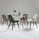 Nordic Cushioned Dining Chair 33"H Parsons Chair with Metal Base for Restaurant Clearhalo ' kitchen&dining_furn' 'Dining Chairs' 'Dining Tables & Seating' 'dining_chair' 'furn' 'furn_dining_chair' 'Furniture' 'furniture_dining_chair' 'Kitchen & Dining Furniture' 'kitchen' 1200x1200_35ef3034-1951-4ab3-b3ad-eb79e2669970