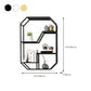 Metal Wall Mounted Open Bookcase Glam Home Geometric Bookshelf with Shelves