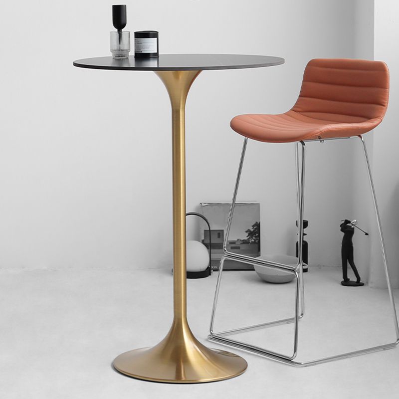Contemporary Round Bar Height Table Metal Pedestal Bar Table for Cafe and Breakroom Clearhalo 'Bar Furniture' 'Bar Tables' 'bar_tables' 'furn' 'furn_bar_tables' 'Furniture' 'Kitchen & Dining Furniture' 1200x1200_35ef9de3-ae6e-4474-a9f1-77f02b1805d3