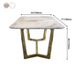 Sintered Stone White Tone Dining Table Glam Trestle Base Table for Dining Room Clearhalo ' dining_table' 'Dining Tables & Seating' 'Dining Tables' 'furn' 'furn_dining_table' 'Furniture' 'furniture_dining_table' 'Kitchen & Dining Furniture' 'kitchen&dining_furn' 'kitchen' 'kitchen_dining_table' 1200x1200_35f0d78f-554e-4d0a-a1a6-e1e3937c4faf