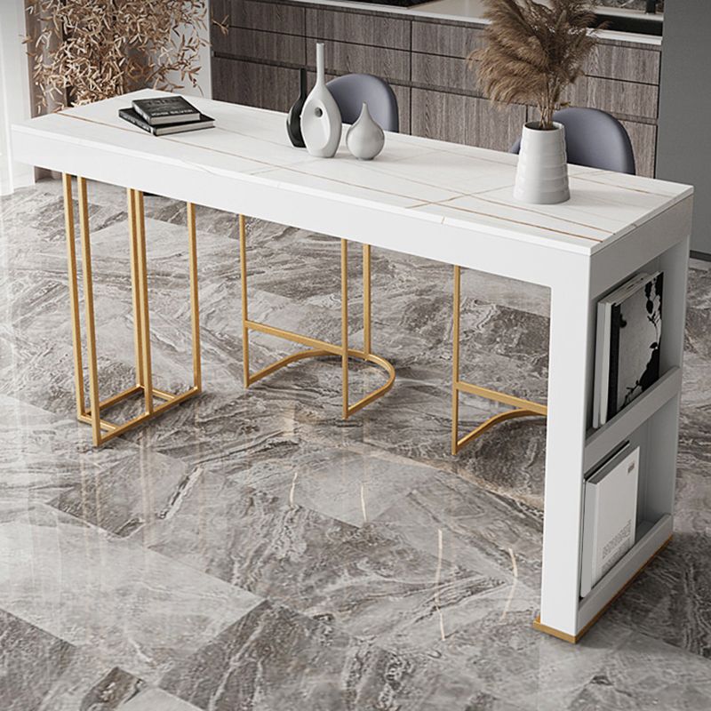 Table de bar rectangulaire de style Glam, ensemble de 1/2/3 pièces en pierre pour usage domestique