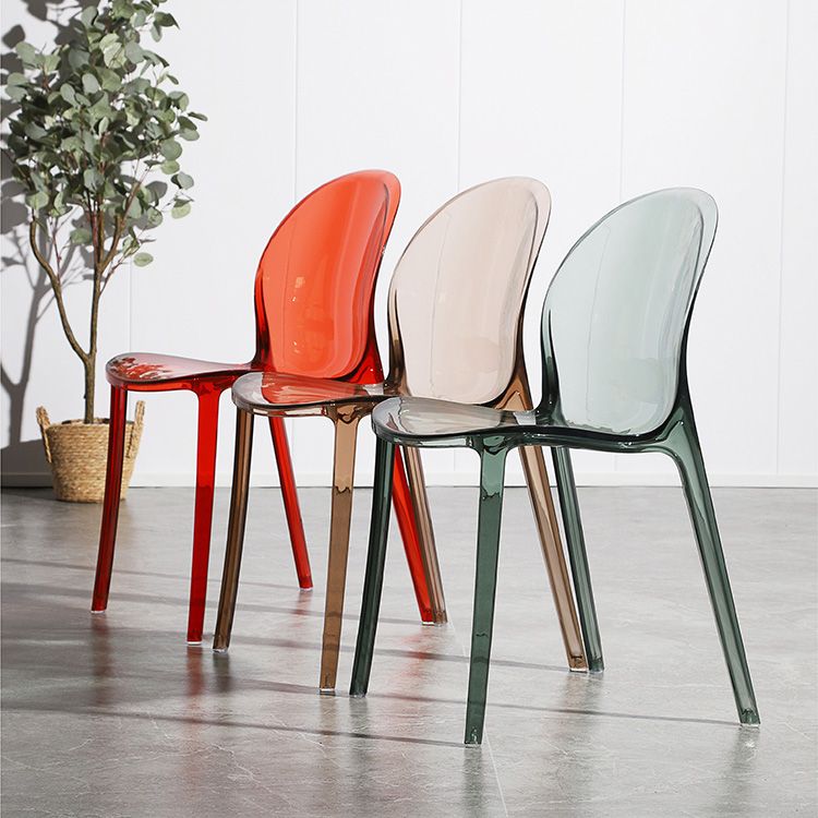 Zeitgenössische Küche Essnetzstuhl Plastikstapel Parsons Stuhl