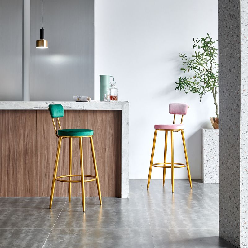 Modern Style Metal Bar Stool with Footrest Bistro Light Luxury Bar Stool Clearhalo 'Bar Furniture' 'Bar Stools' 'bar_stools' 'furn' 'furn_bar_stools' 'furniture_bar_stools' 'Kitchen & Dining Furniture' 'kitchen&dining_furn' 'kitchen' 'kitchen_furn' Furniture' 1200x1200_35f4734e-dec1-45fb-9728-6456373a363d