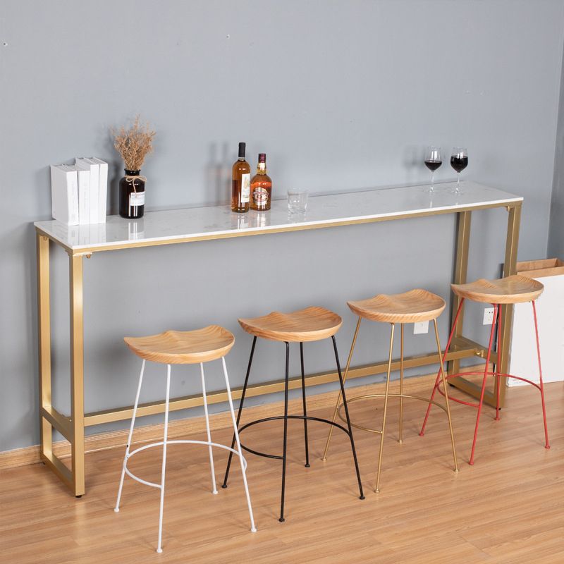 Rechteckiger Bartisch im Glam-Stil, 1/2/5-teiliger Thekentisch aus Kunstmarmor für den Innenbereich