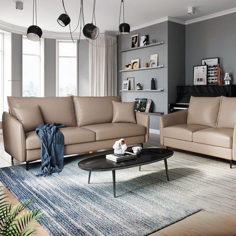 34.3" Wide Contemporary Style Sofa Faux Leather Seating with Pillows Clearhalo 'furn' 'furn_sofas' 'Furniture' 'Living Room Furniture' 'Sofa' 'sofas' 1200x1200_35f65ae2-a04a-4ef4-ae6b-c801b3a1e26b