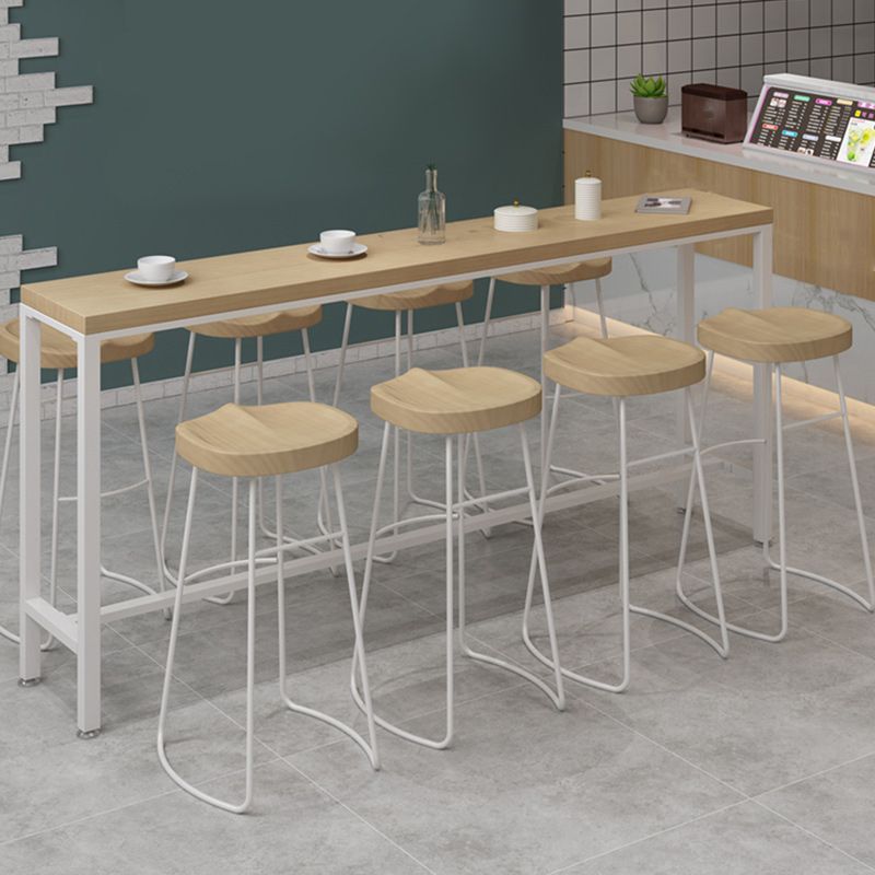Ensemble de Table de pub rectangulaire moderne, 1/5/9 pièces, comptoir en bois avec tabourets hauts