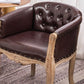 Upholstered Dining Arm Chair Tufted Dining Armchairs with Rubberwood Legs Clearhalo ' kitchen&dining_furn' 'Dining Chairs' 'Dining Tables & Seating' 'dining_chair' 'furn' 'furn_dining_chair' 'Furniture' 'furniture_dining_chair' 'Kitchen & Dining Furniture' 'kitchen' 1200x1200_35f7b49f-f1c0-4d7e-aa0f-da951b9bd612