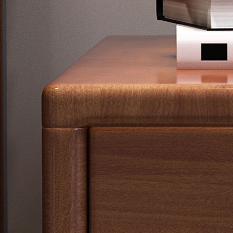 Eigentijdse rubberen hout opbergkist thuiskist met 3 laden