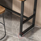 Bistro-Bartisch im industriellen Stil, rechteckiger Massivholz-Bartisch mit Stauraum
