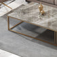 Glam Rectangle Slate Coffee Table 16.53"H Steel Frame Base Cocktail Table Clearhalo 'Coffee & Accent Tables' 'Coffee Tables' 'coffee_tables' 'furn' 'furn_coffee_tables' 'Furniture' 'Living Room Furniture' 1200x1200_35fa9d5f-97ae-4486-9408-8d432645752b
