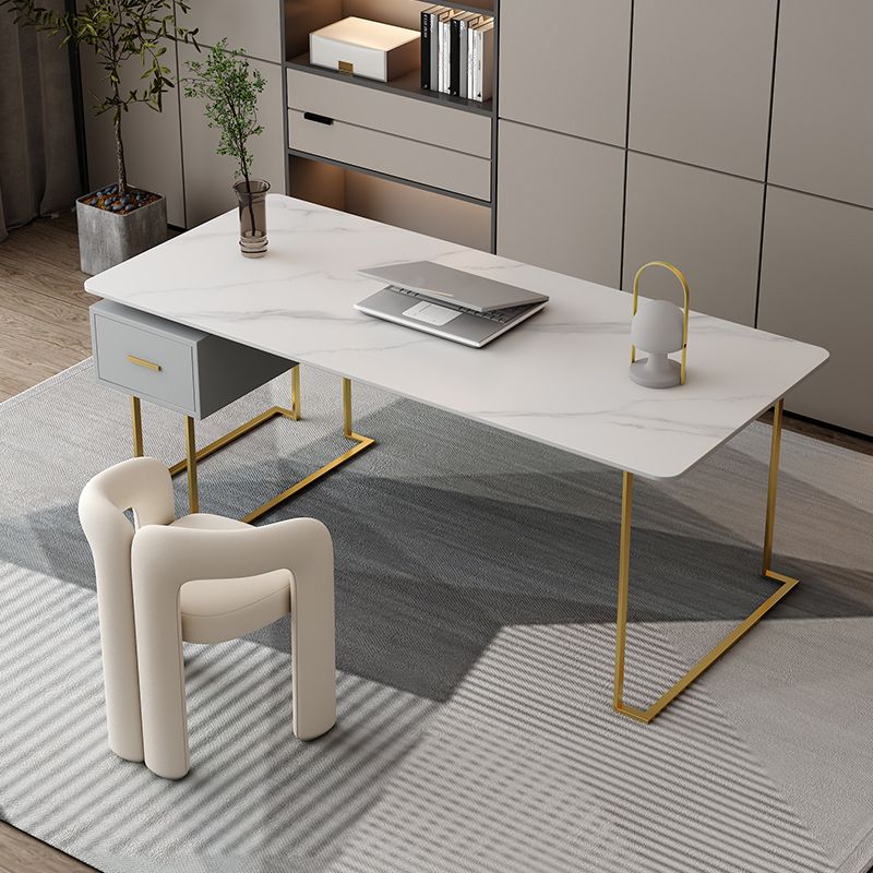 Modern 29,53 "großer Schreibtisch Steinkrümmungsbüro mit 1 Schublade