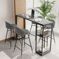 Industrial Black Iron Bar Dining Table with Stone Top Rectangle Indoor Bistro Table Clearhalo 'Bar Furniture' 'Bar Tables' 'bar_tables' 'furn' 'furn_bar_tables' 'Furniture' 'furniture_bar_tables' 'Kitchen & Dining Furniture' 1200x1200_35fb469b-0bf6-482d-af96-1af0948f3e32