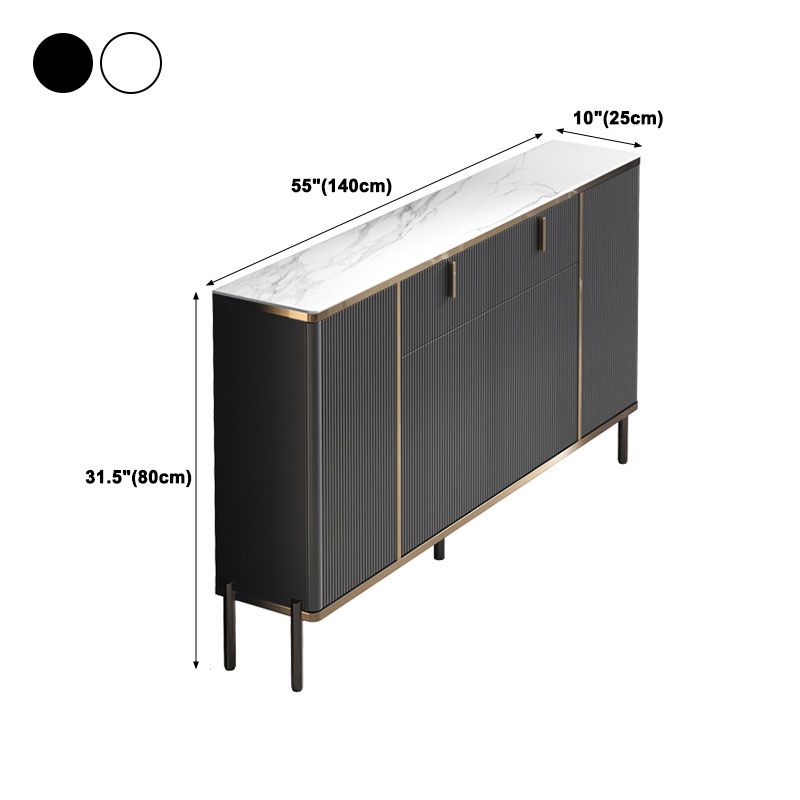Armoire à buffet de salon en pierre armoire à serveur buffet moderne avec stockage et tiroir