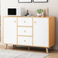 Sideboard di ristoro ingegnerizzato in stile contemporaneo con base in legno massiccio