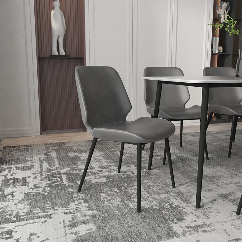 Set da pranzo moderno grigio Set tavolo da pranzo rettangolare da 1/4/7 pezzi con piano in pietra