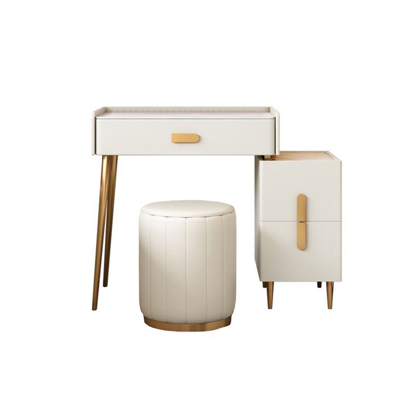 Weißer Waschtisch -Set -Stone Top -Kommode mit Lagerschubladen