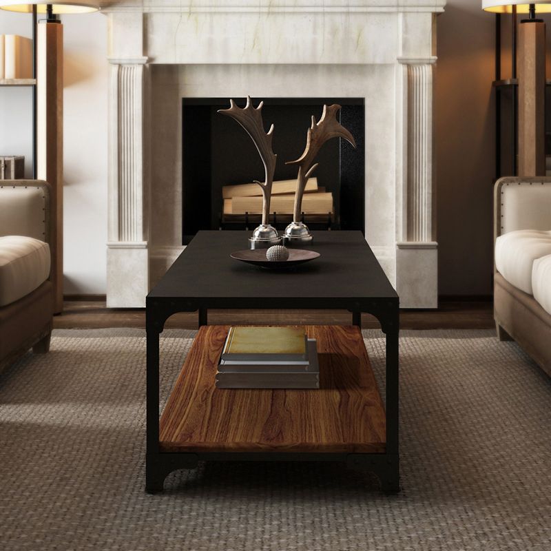 Contemporary Coffee Cocktail Table Solid Wood 4 Legs Coffee Table Clearhalo 'Coffee & Accent Tables' 'Coffee Tables' 'coffee_tables' 'furn' 'furn_coffee_tables' 'Furniture' 'Living Room Furniture' 1200x1200_35ff392a-100f-4165-90ce-b1c628baf522