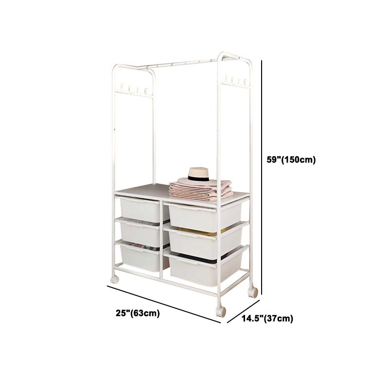 Contemporary Metal Wardrobe Cloth Rod Included Wardrobe Closet for Bedroom Clearhalo 'Armoires & Wardrobes' 'armoires_wardrobes' 'Bedroom Furniture' 'furn' 'furn_armoires_wardrobes' 'Furniture' 1200x1200_35ffdd30-cf1b-4a28-b2f2-574d43a13e37