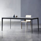 Industrial Style Sintered Stone Dining Table Aviation Aluminum Base Rectangle Table for Home Clearhalo ' dining_table' 'Dining Tables & Seating' 'Dining Tables' 'Furniture' 'furniture_dining_table' 'Kitchen & Dining Furniture' 'kitchen&dining_furn' 'kitchen' 'kitchen_dining_table' 1200x1200_3600d55f-f050-4a1a-b327-a3e36d9f6f88