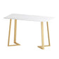 Traditional Luxury Dining Room Table Sintered Stone Table with Gold Metal Base Clearhalo ' dining_table' 'Dining Tables & Seating' 'Dining Tables' 'furn' 'furn_dining_table' 'Furniture' 'furniture_dining_table' 'Kitchen & Dining Furniture' 'kitchen&dining_furn' 'kitchen' 'kitchen_dining_table' 1200x1200_36013f25-e01c-4ac4-a25f-e6c0b9b0e195