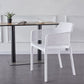 Scandinavian Plastic Kitchen Dining Room Armchair Solid Back Chair Clearhalo ' kitchen&dining_furn' 'Dining Chairs' 'Dining Tables & Seating' 'dining_chair' 'Furniture' 'furniture_dining_chair' 'Kitchen & Dining Furniture' 'kitchen' 1200x1200_36014ee1-32c2-43c2-b18d-ec24b917fbc2