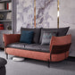 Ultra-Modern Faux Leather Square Arm Sofa with Loose Back Stain Resistant Standard Sofa Clearhalo 'furn' 'furn_sofas' 'Furniture' 'furniture_sofas' 'kitchen' 'kitchen_sofas' 'Living Room Furniture' 'Sofa' 'sofas' 1200x1200_36032b08-cf45-42b3-b185-282d4cedc5e2