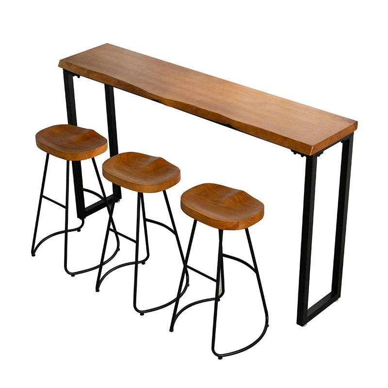 Moderna 1/3/4 Piezas Mesa de barra de barras Rectangle Pine Madera de madera para sala de estar para sala de estar
