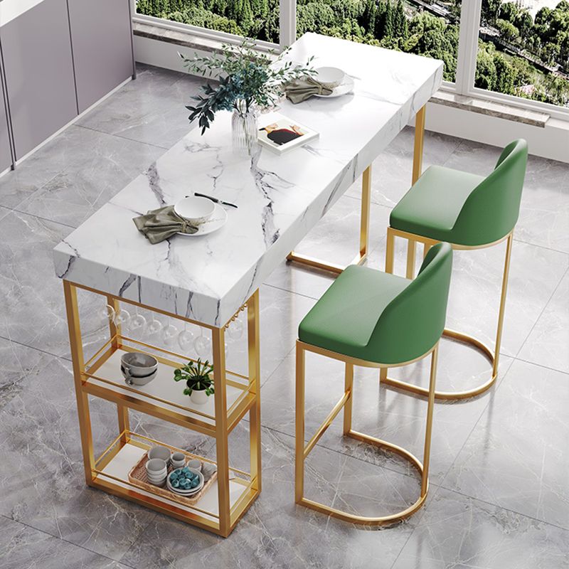 Rechthoek Modem en eigentijdse stenen bar -hoogte pubtafel voor woonkamer